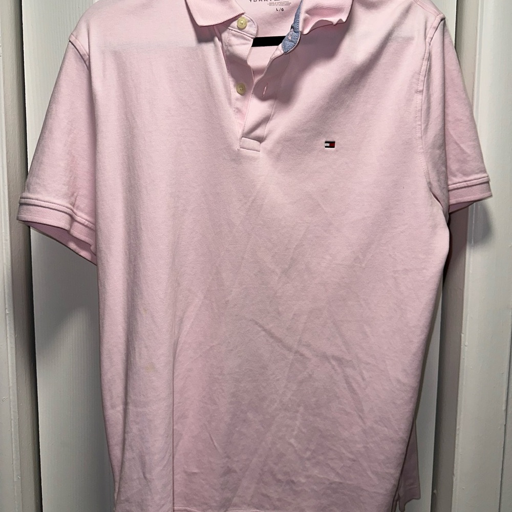Tommy Hilfiger Men's Pink Polo Shirt